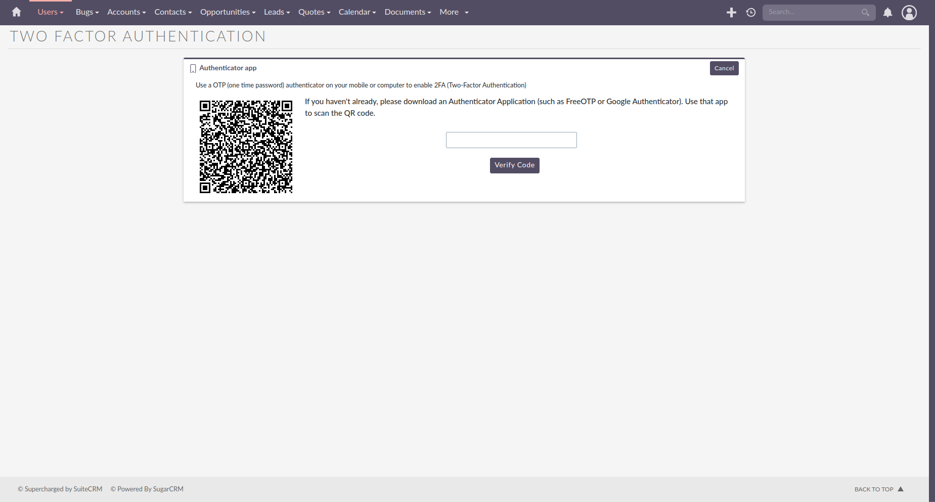 2FA QR Code