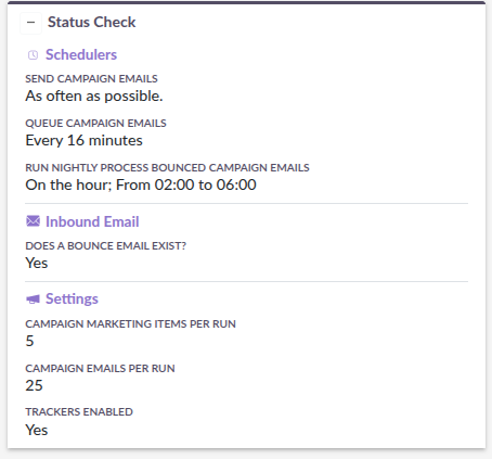 Status Check Widget