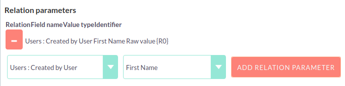 Relation Parameters 128Adding relation parameter