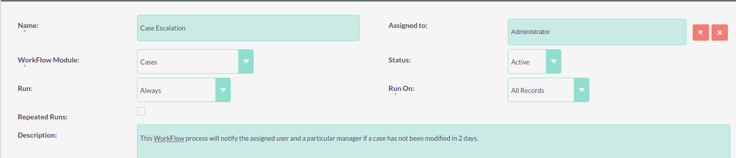 Case Reminder 136Case Escalation