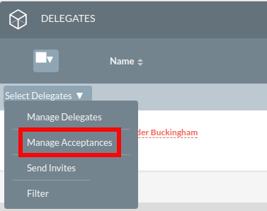 Manage Acceptances 227Manage acceptances