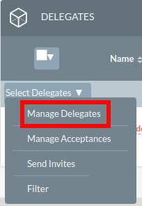 Manage Delegates 230Manage delegates