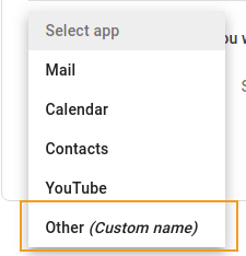 Select Other app password 4