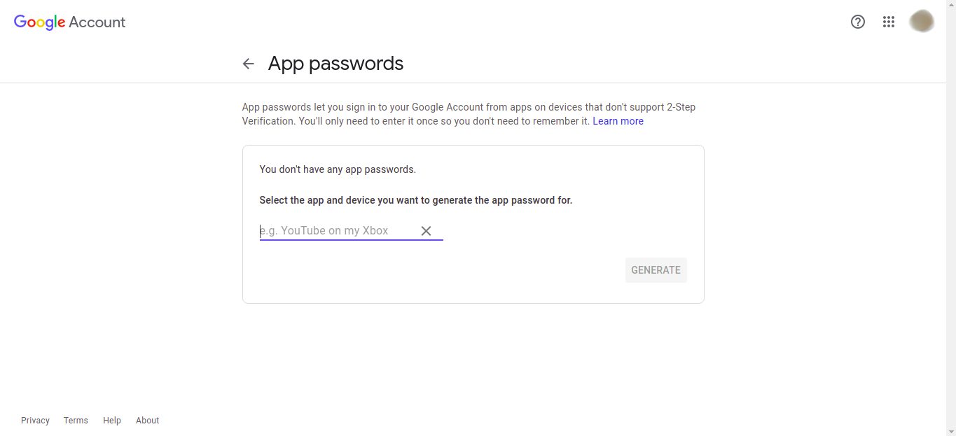 Enter suitecrm app password 5