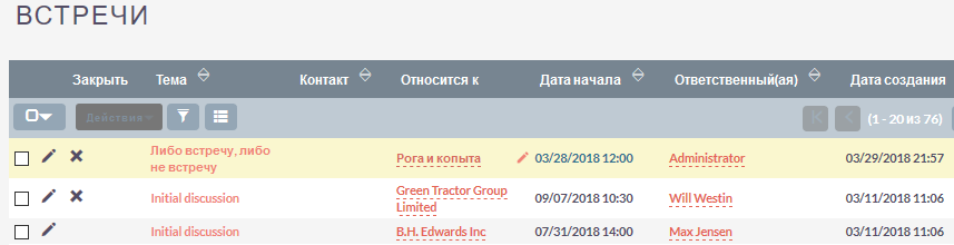 Встречи